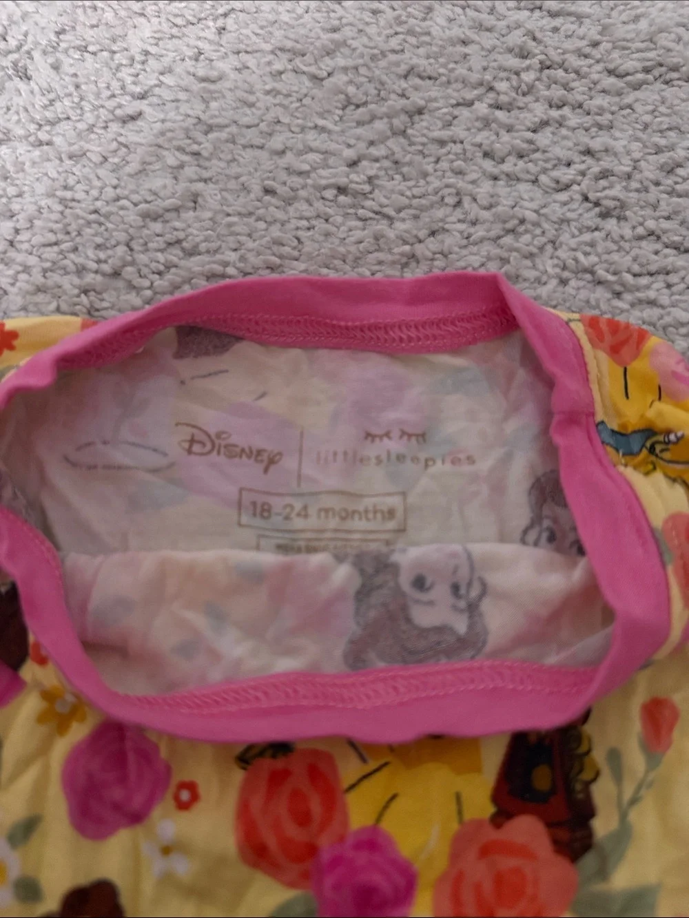 Little Sleepies X Disney Belle bamboo two piece pajama set